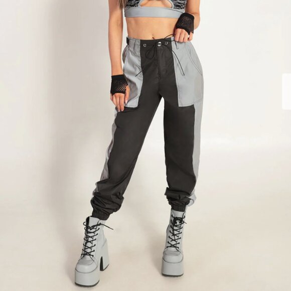 Time 2 Get Lit Reflective Cargo Joggers Pants - Picture 4 of 9